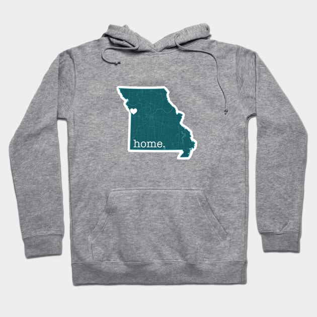 Kansas City Home Map Art Hoodie by sentinelsupplyco